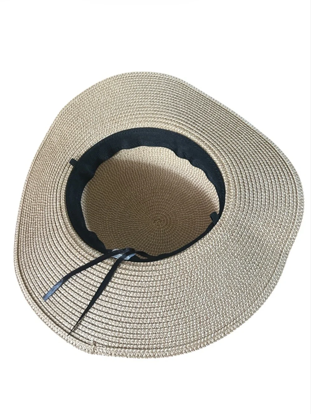Vintage Wide Brim Straw Hat with Braided Trim - Picture 7 of 8
